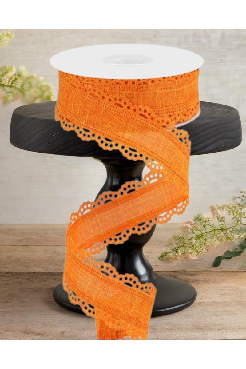 Shop For 1.5" Scalloped Edge Ribbon: Orange (10 Yard)