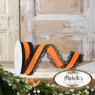 Shop For 1.5" Scalloped Edge Ribbon: Orange/Black (10 Yard)