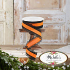 Shop For 1.5" Scalloped Edge Ribbon: Orange/Black (10 Yard)