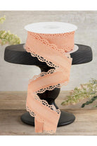 Shop For 1.5" Scalloped Edge Ribbon: Peach (10 Yard)