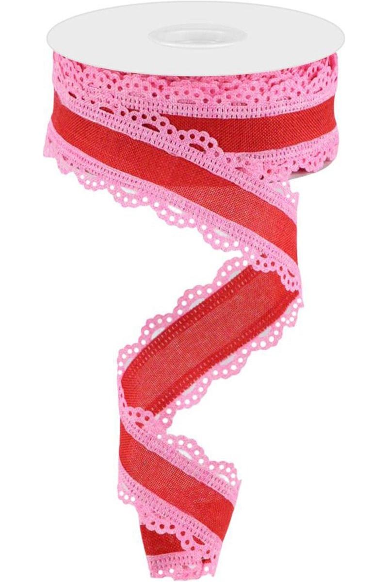 Shop For 1.5" Scalloped Edge Ribbon: Red/Pink (10 Yard)