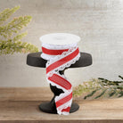 Shop For 1.5" Scalloped Edge Ribbon: Red/White (10 Yard)