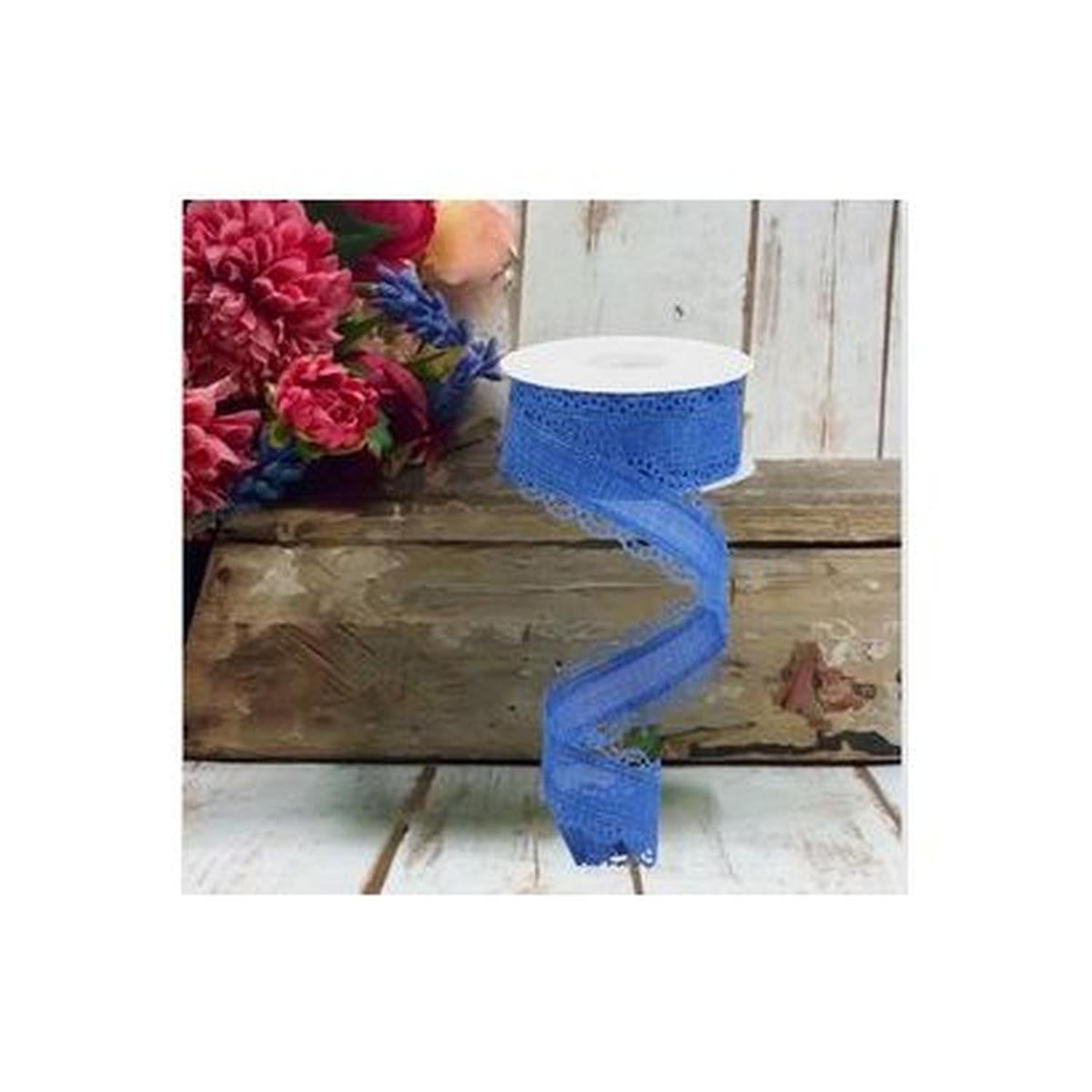 1.5" Scalloped Edge Ribbon: Royal Blue (10 Yard)