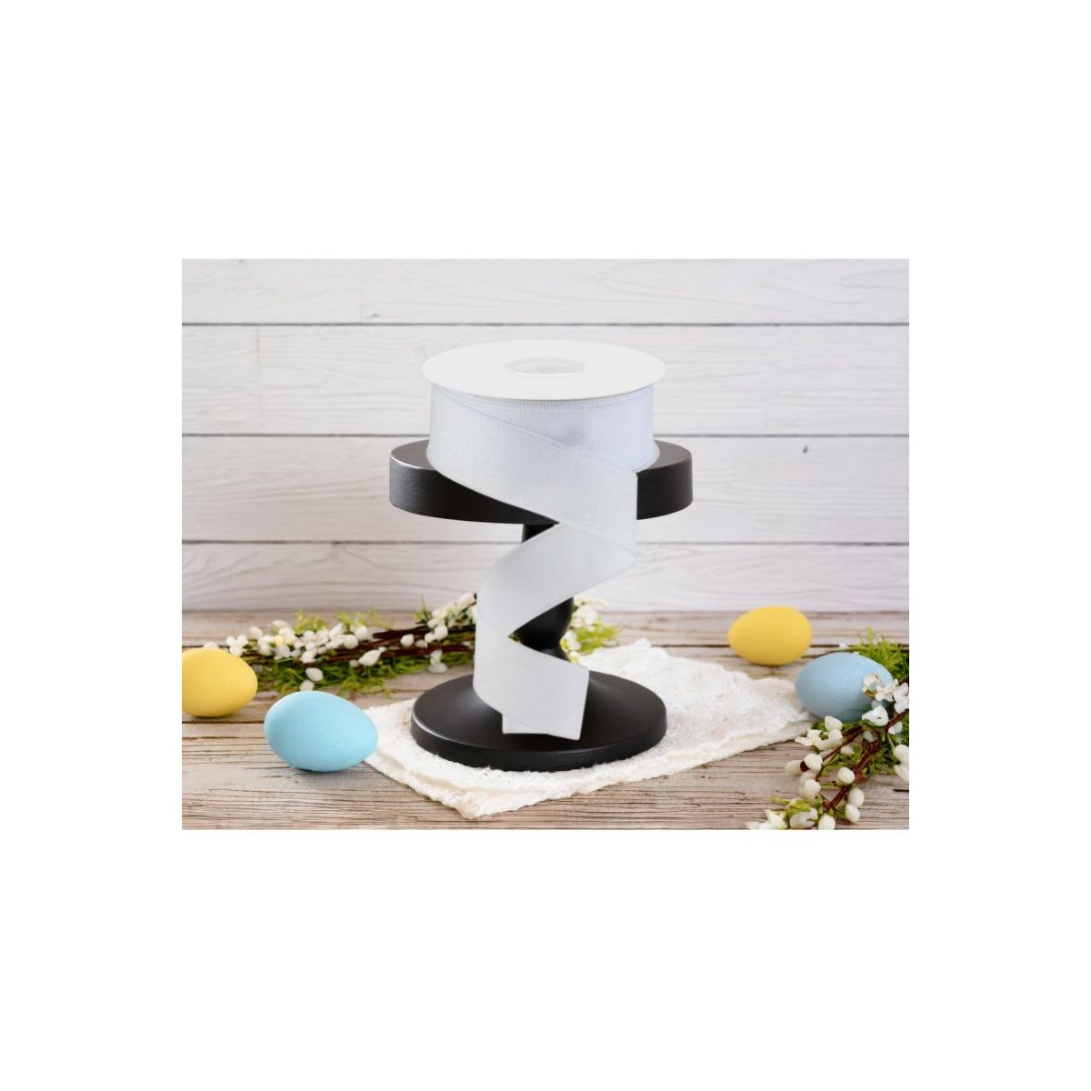 Shop For 1.5" Shimmer Glitter Ribbon: White (10 Yards) at Michelle's aDOORable Creations