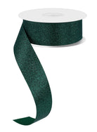 Shop For 1.5" Shimmer Glitter Satin Ribbon: Hunter Green (25 Yards)
