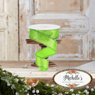 Shop For 1.5" Shimmer Glitter Tinsel Ribbon: Lime Green (10 Yards)