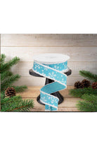 Shop For 1.5" Snowflake Drift Edge Ribbon: Light Blue (10 Yards)