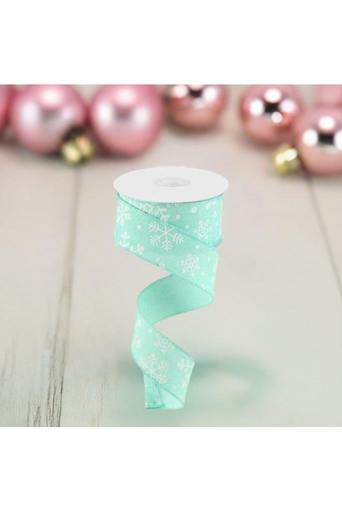 Shop For 1.5" Snowflake Ribbon: Mint Green (10 Yards) RG01548AN
