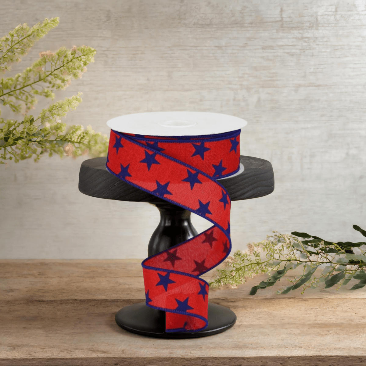 Shop For 1.5" Stars on Royal Ribbon: Red (10 Yards)