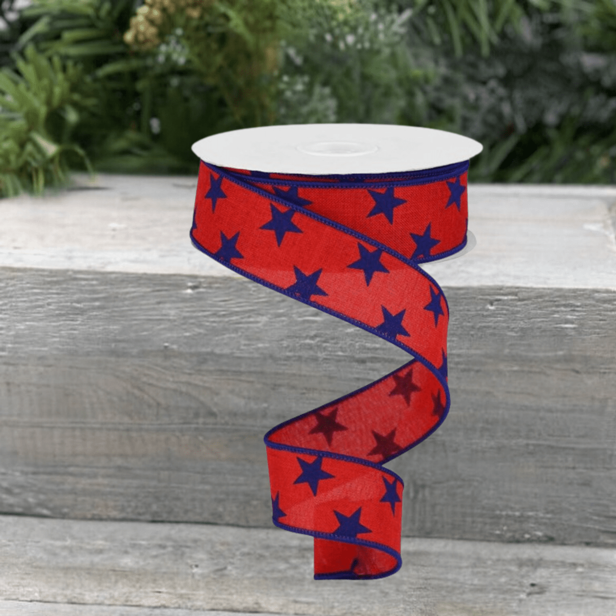 Shop For 1.5" Stars on Royal Ribbon: Red (10 Yards)