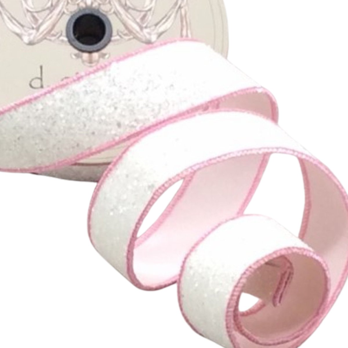 Shop For 1.5" Sugar Plum Glitter Ribbon: Whispy White (10 Yards)