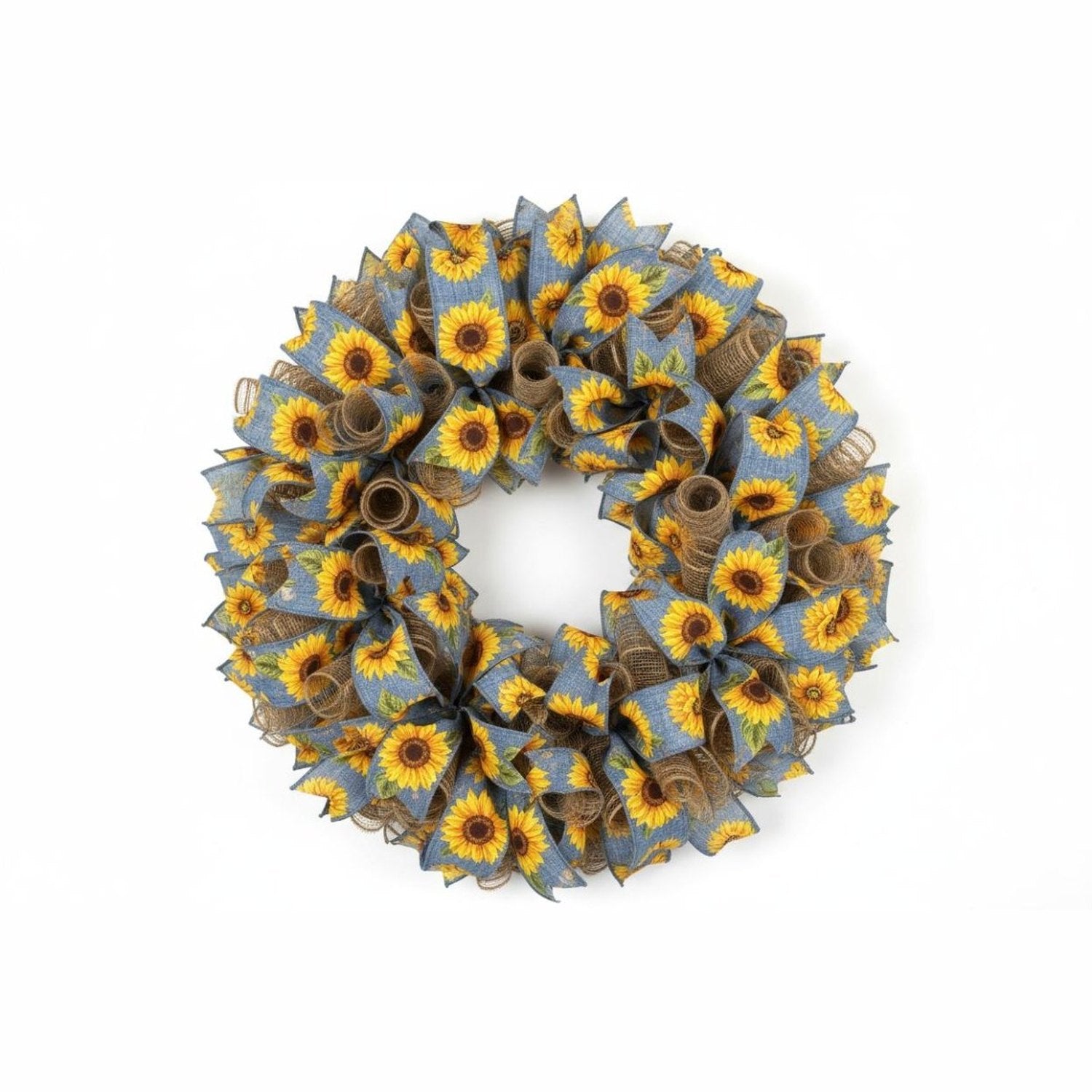 Shop For 1.5" Sunflower on Canvas Ribbon: Denim (10 Yards)