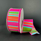 Shop For 1.5" Watercolor Horizontal Stripe Ribbon: Fuchsia (10 Yards)