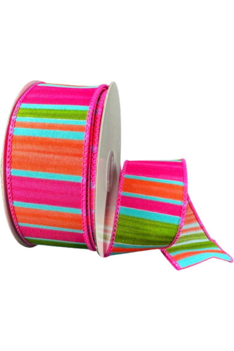 Shop For 1.5" Watercolor Horizontal Stripe Ribbon: Fuchsia (10 Yards)