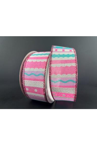 Shop For 1.5" Whimsy Stripe Ribbon: Pink, Aqua, Lavender (10 Yards) 71403 - 09 - 03