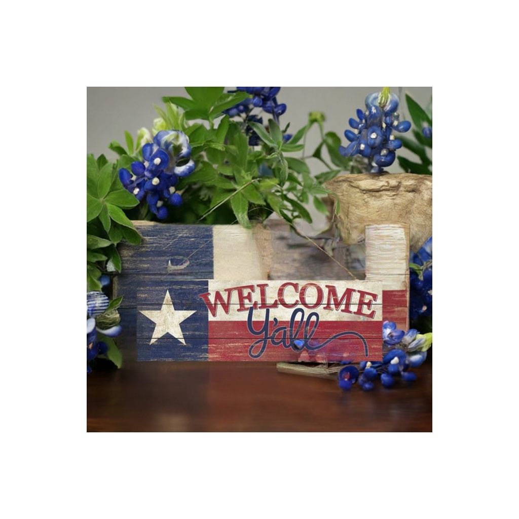 Shop For 15" Wood Sign: Texas Flag Welcome Y'all Sign at Michelle's aDOORable Creations