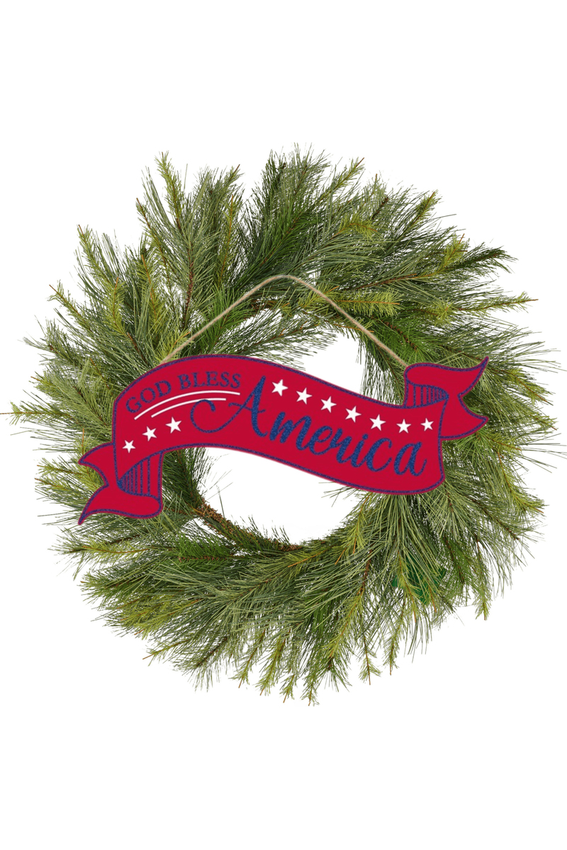 Shop For 15" Wooden Banner Sign: God Bless America