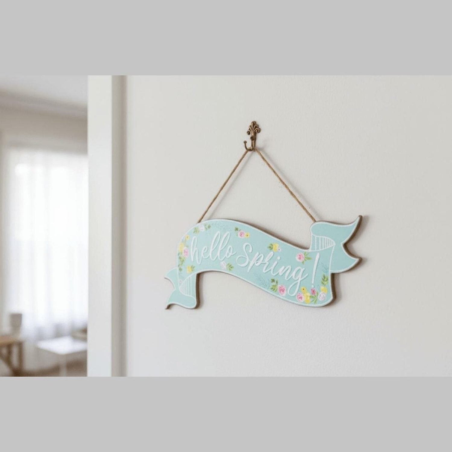Shop For 15" Wooden Banner Sign: Hello Spring