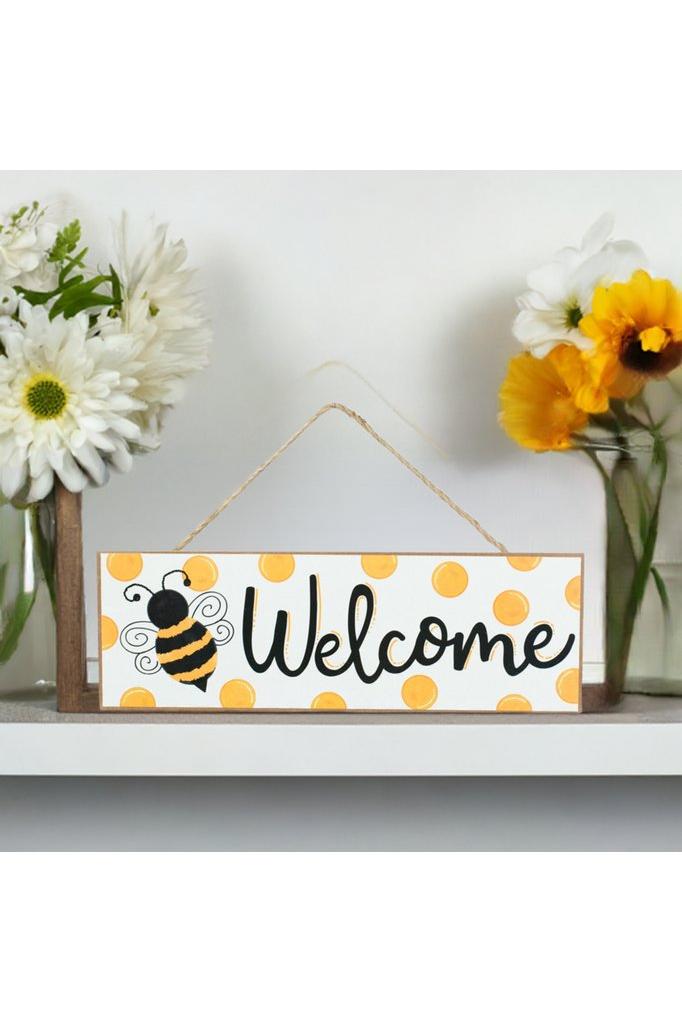 Shop For 15" Wooden Sign: Bumble Bee Welcome