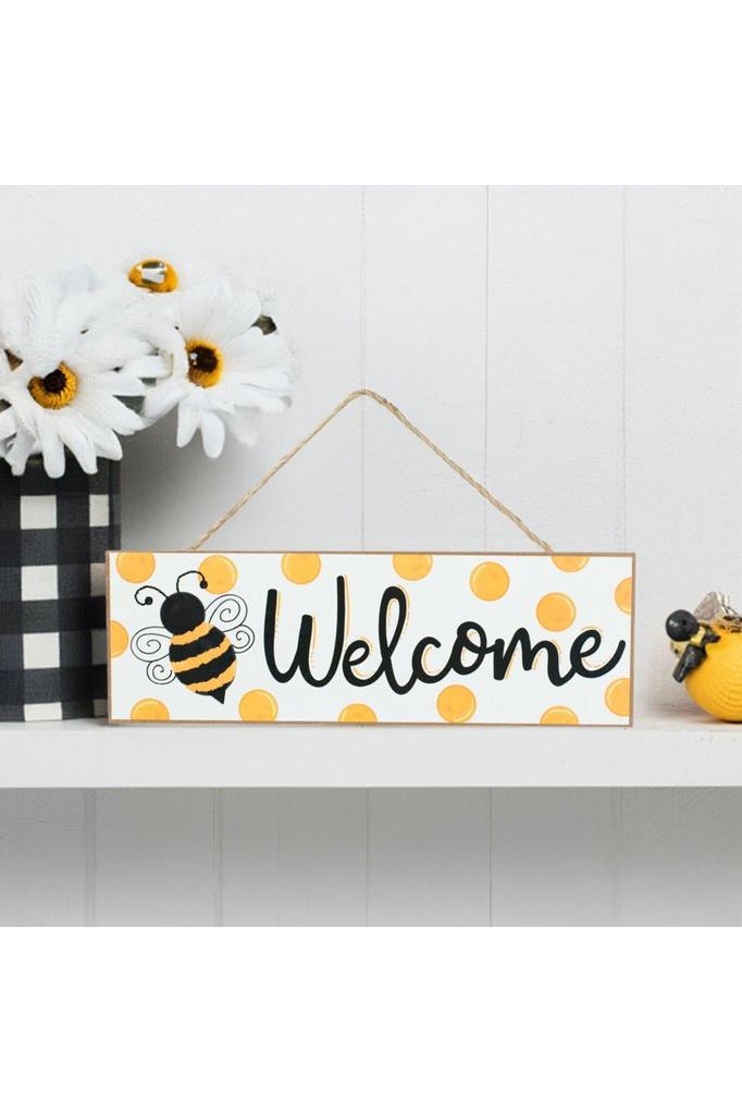 Shop For 15" Wooden Sign: Bumble Bee Welcome