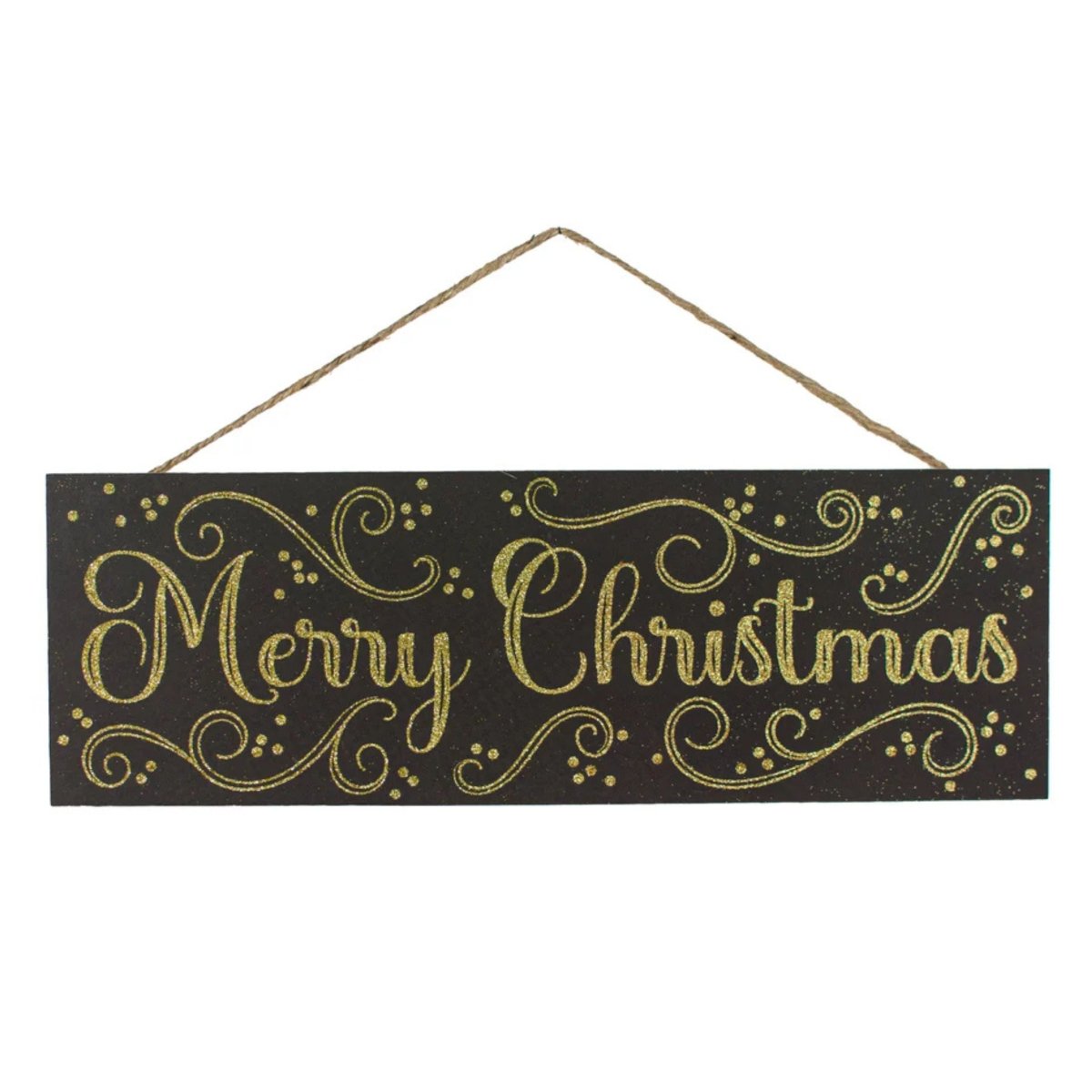 Shop For 15" Wooden Sign: Merry Christmas Black/Gold