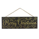 Shop For 15" Wooden Sign: Merry Christmas Black/Gold