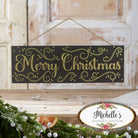 Shop For 15" Wooden Sign: Merry Christmas Black/Gold