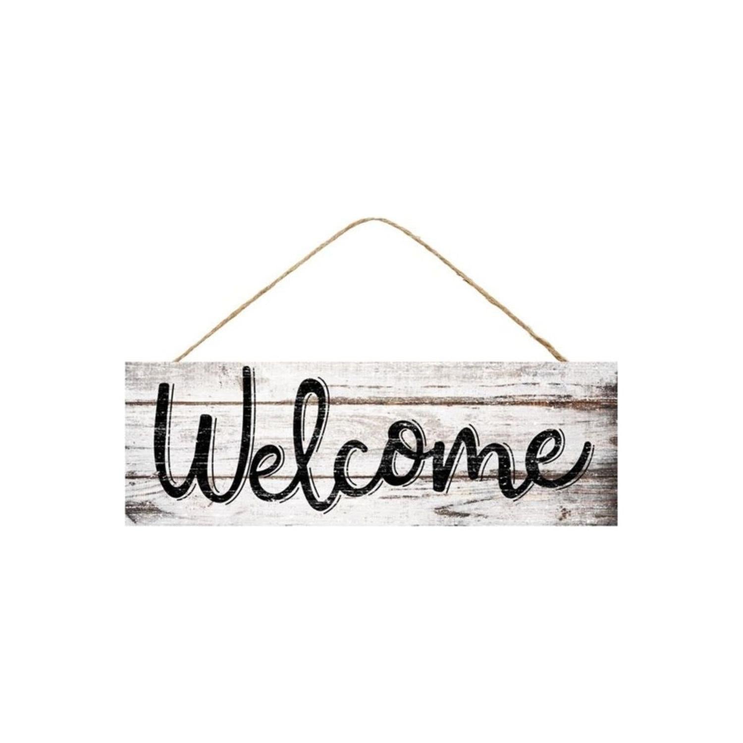 15" Wooden Sign: Welcome