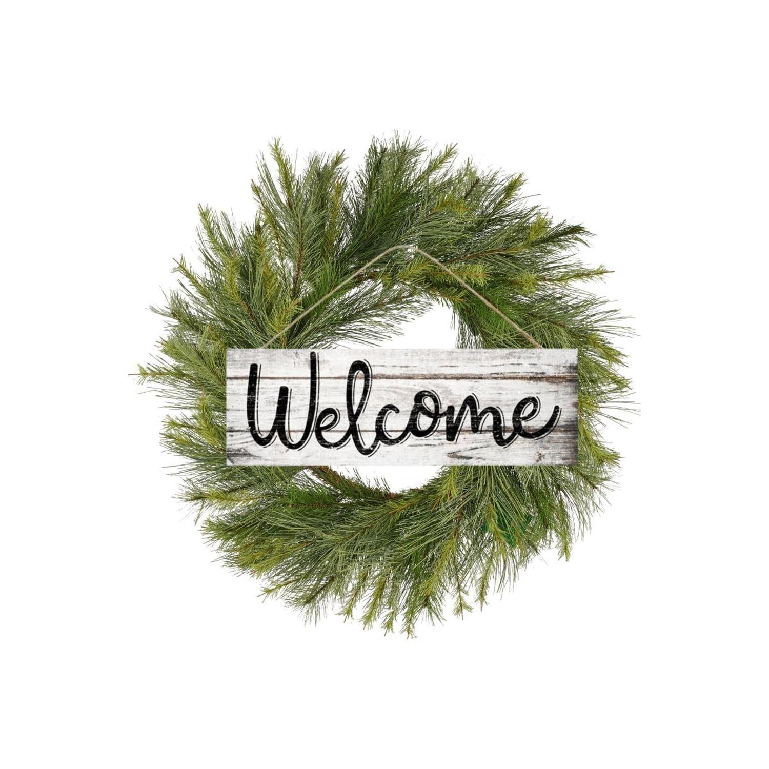 15" Wooden Sign: Welcome