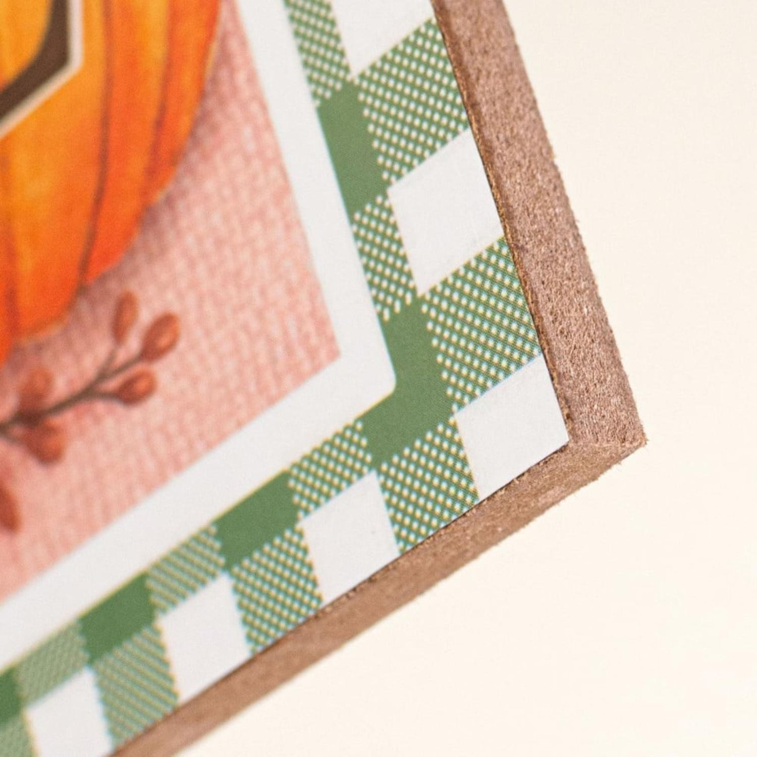 15" Wooden Sign: Welcome Pumpkins (Sage Green)