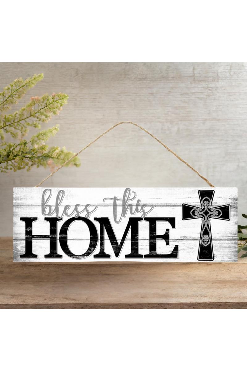 Shop For 15" Wooden Sign: White Bless This Home