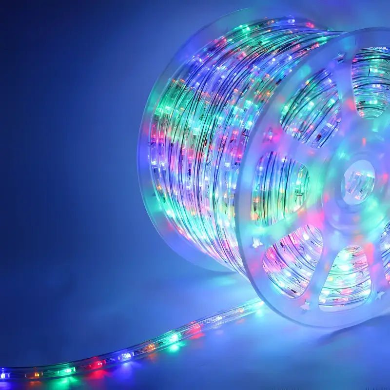 Shop For 150' Multicolor Red, Blue, Green, Gold LED Rope Light, 2 Wire 1/2", 120 Volt