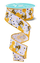 Shop For 1.5in Bumblebees Honeycomb Ribbon: White (10 Yards)