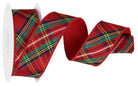 Shop For 1.5in Diagonal Plaid Fused Ribbon: Red (10 Yards)