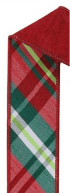 Shop For 1.5in Diagonal Plaid Royal Ribbon: Red (10 Yards)