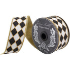 Shop For 1.5in Diamond Elite Metallic Ribbon: Black/White (10 Yards)