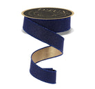 Shop For 1.5in Fine Glitter Fused Ribbon: Smoke Navy Blue & Gold (10 Yards)