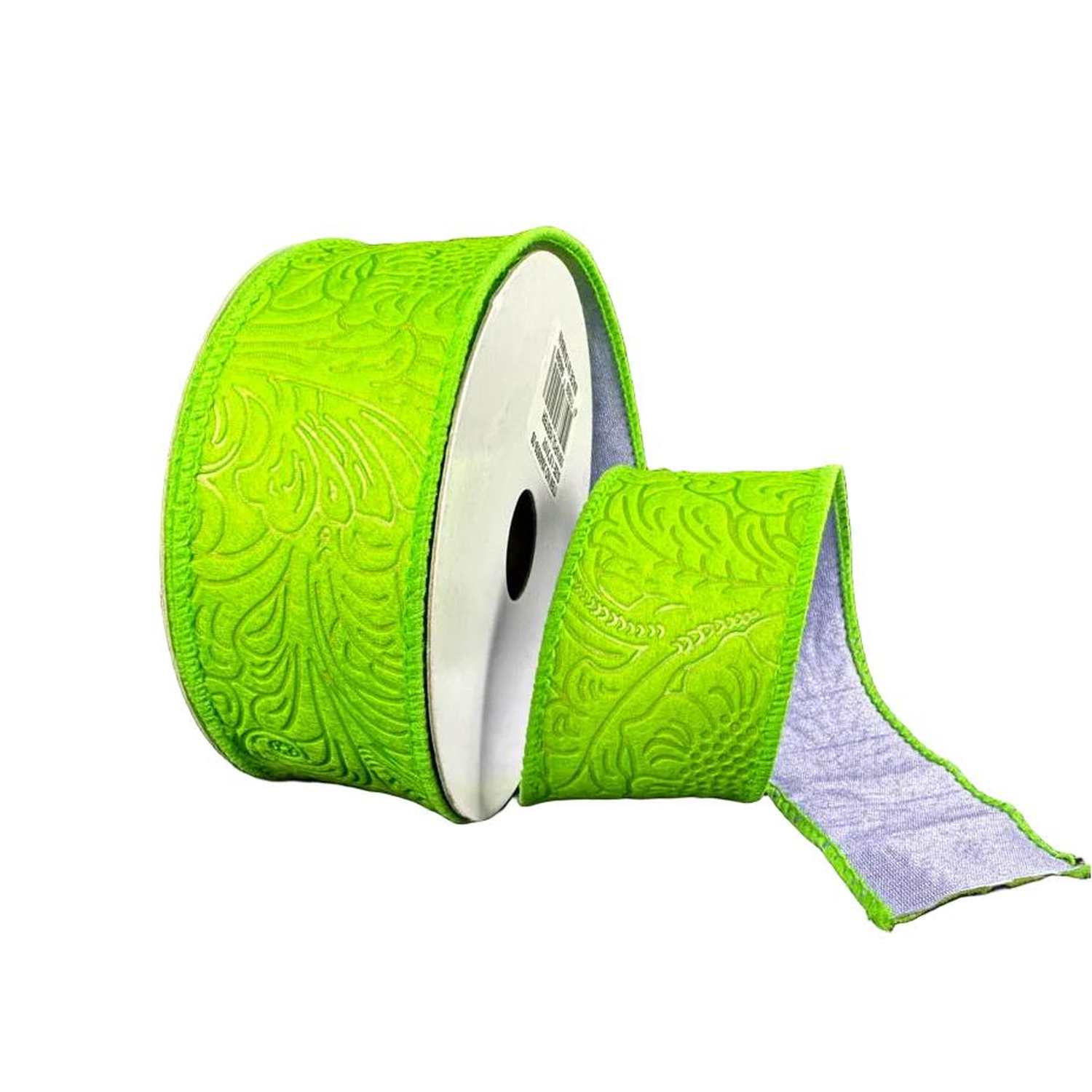 Shop For 1.5in Flower Breeze & Dupioni Ribbon: Lime & Lavender (10 Yards)