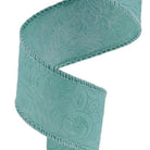 Shop For 1.5in Flower Embossed Ribbon: Sage Green (10 Yards)