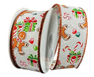 Shop For 1.5in Gingerbread Presents Ribbon: Ivory (10 Yards)