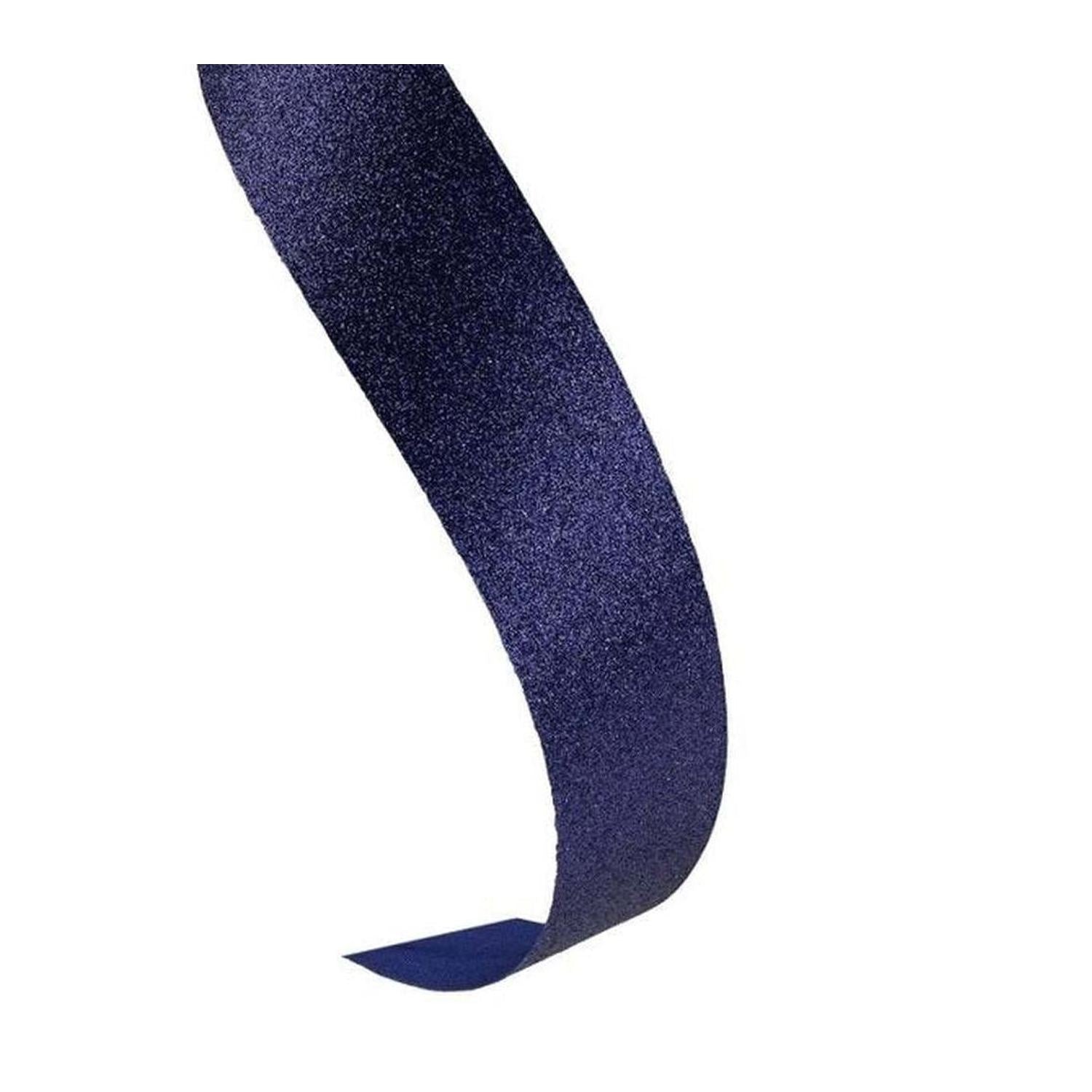 Shop For 1.5in Glitter on Fabric Ribbon: Navy Blue (25 Yards)