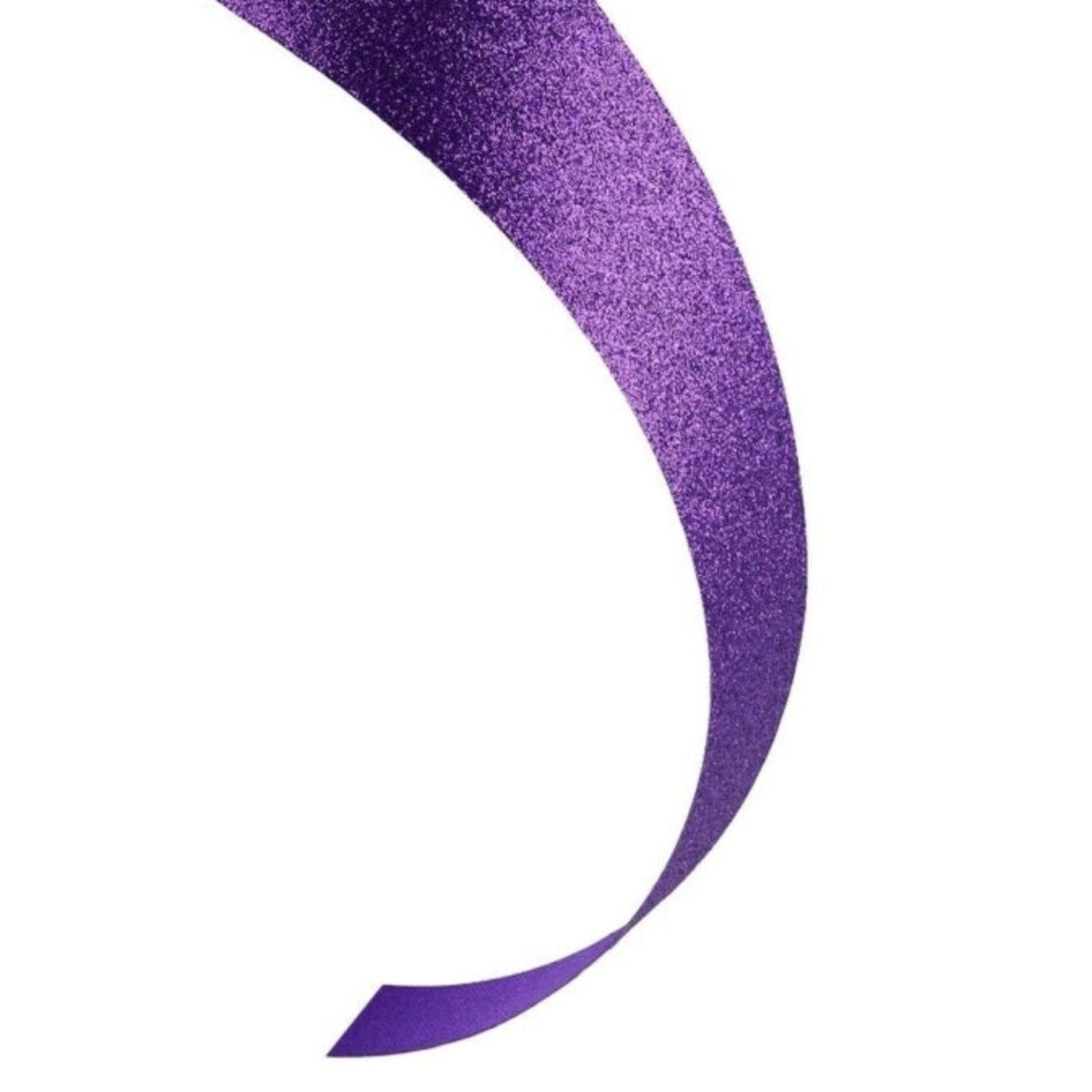 Shop For 1.5in Glitter on Fabric Ribbon: Purple (25 Yards)