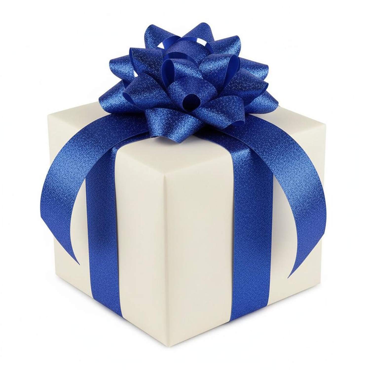 Shop For 1.5in Glitter on Fabric Ribbon: Royal Blue (25 Yards)