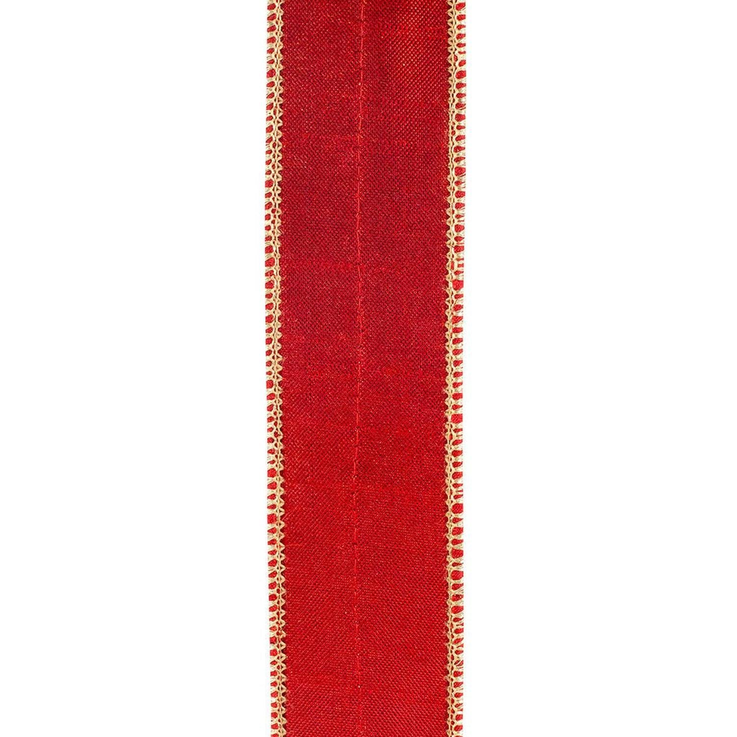Shop For 1.5in Holly Leaf Jewel Embroidery Ribbon: Red/Green (5 Yards)
