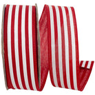 Shop For 1.5in Horizontal Striped Ribbon: Red/White (10 Yards)