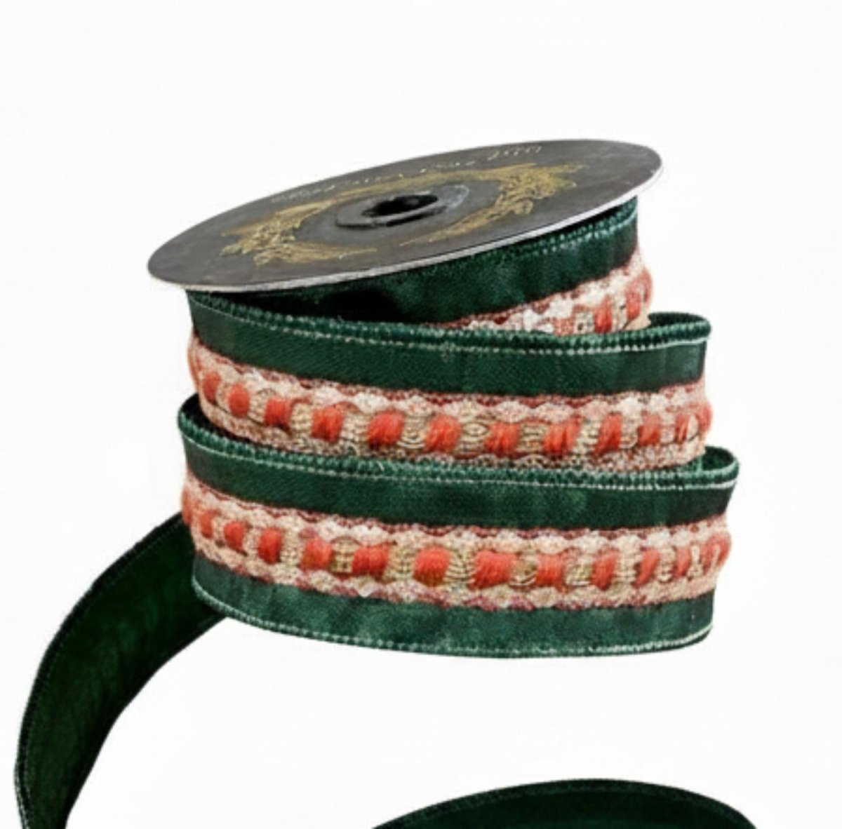 Shop For 1.5in JME Red Trim Metallic Dupion Ribbon: Green (5 Yards)