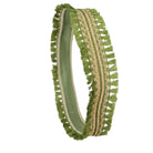 Shop For 1.5in JME Tassel Dupion Ribbon: Green (10 Yards)