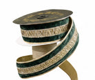Shop For 1.5in JME Velvet Jeweled Center Trim Ribbon: Green (5 Yards)
