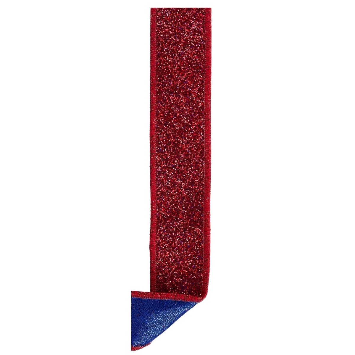 Shop For 1.5in Laser Glitter Ribbon: Red/Blue (10 Yards)