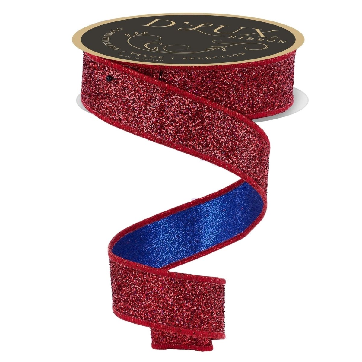 Shop For 1.5in Laser Glitter Ribbon: Red/Blue (10 Yards)